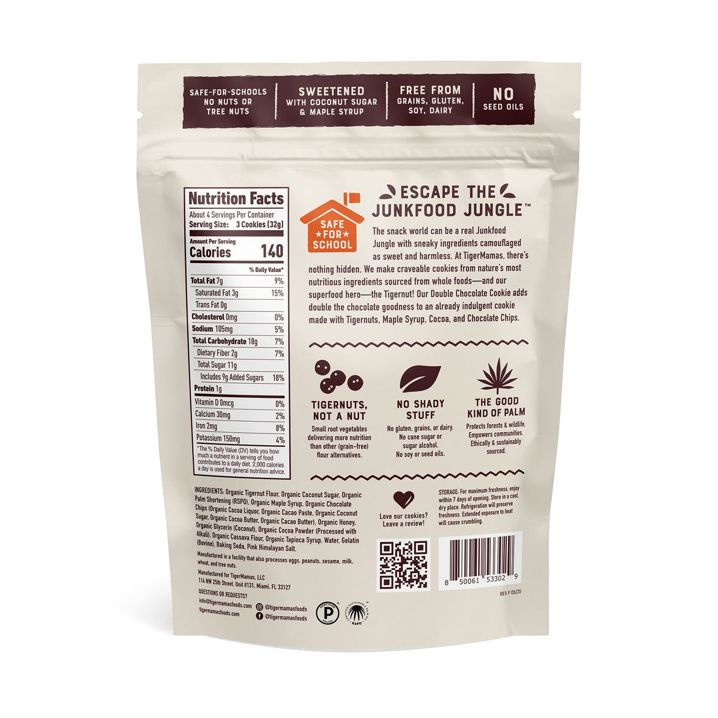 TigerMamas - Double Chocolate TigerMamas Cookies 12ct Bag