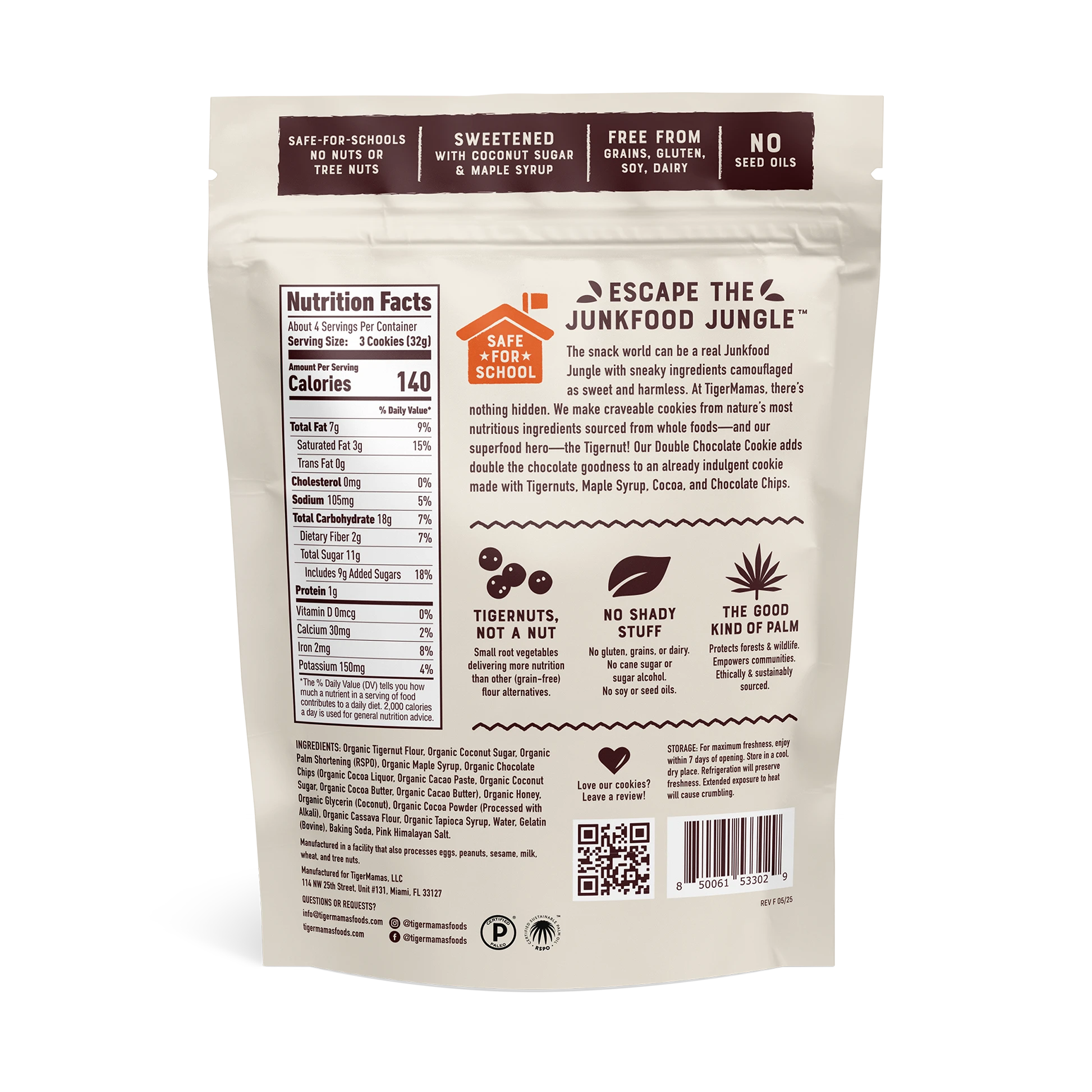 TigerMamas - Double Chocolate TigerMamas Cookies 12ct Bag